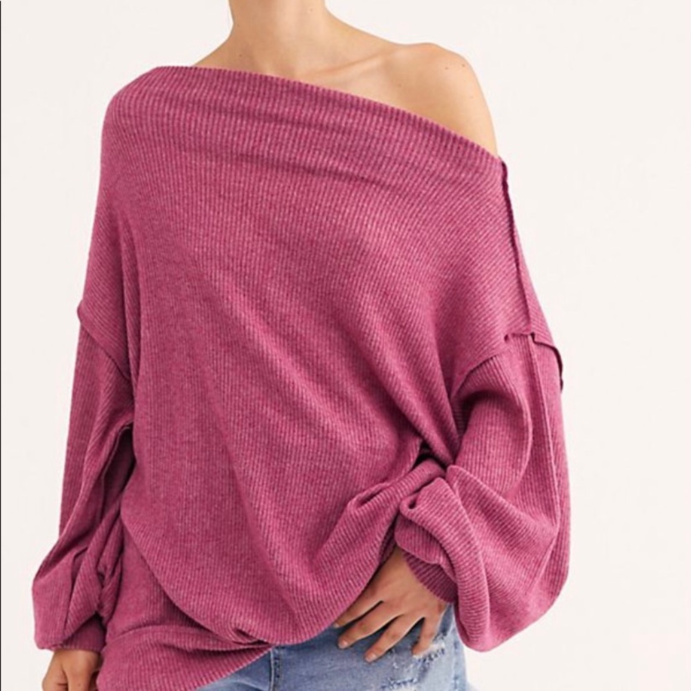 Free People Main Squeeze Hacci Top